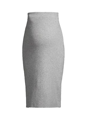 Frankie Wool-Blend Knit Maternity Midi-Skirt