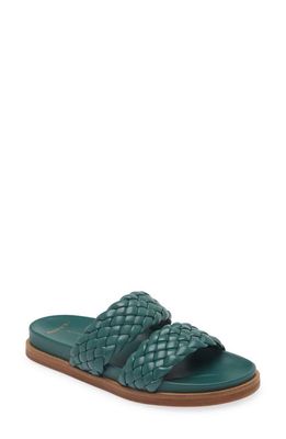 FRANKIE4 Malone Weave Slide Sandal in Spring Green Weave 