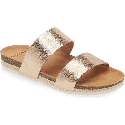 FRANKIE4 Maria III Slide Sandal in Rose Gold 