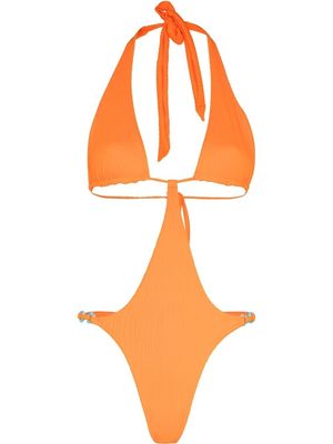 Frankies Bikinis April cut-out triangle swimsuit - Orange