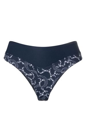 Frankies Bikinis Bellamy floral-print bikini bottoms - Blue