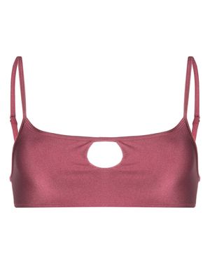 Frankies Bikinis cut out-detailing bikini top - Pink