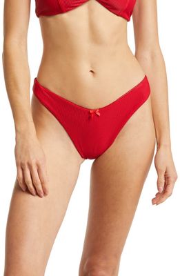 Frankies Bikinis Enzo Bikini Bottoms in Crimson