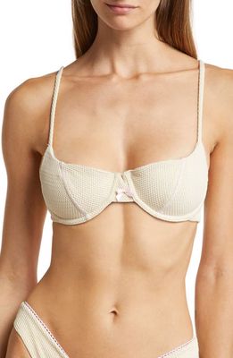 Frankies Bikinis Pam Thermal Underwire Bikini Top in Smitten