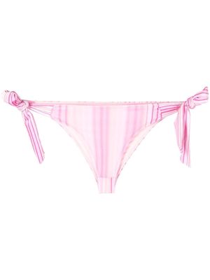 Frankies Bikinis Solare striped terrycloth bikini bottoms - Pink