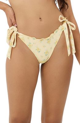 Frankies Bikinis x Gigi Hadid Colby Ruffle Bikini Bottoms in Honeysuckle