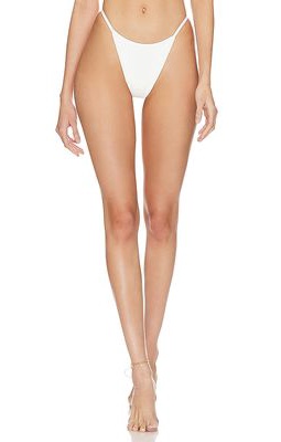 Frankies Bikinis x Pamela Anderson Zeus Bikini Bottom in White