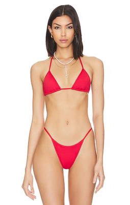 Frankies Bikinis x Pamela Anderson Zeus Bikini Top in Red