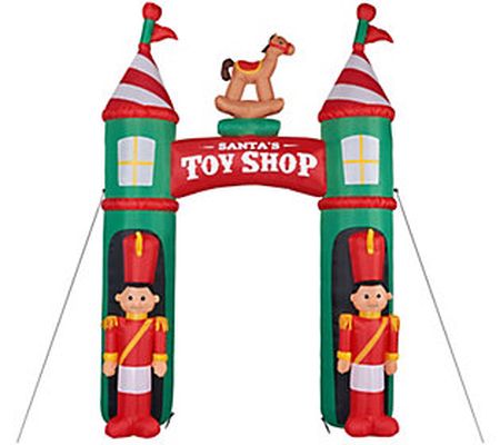 Fraser Hill Farm 10' Santa's Toy Shop Archway w /Toy Soldier