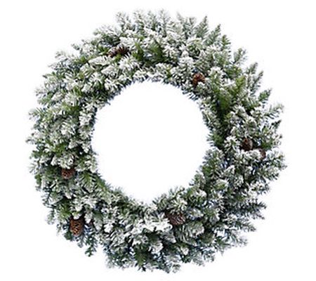 Fraser Hill Farm 36" Frosted Pine Wreath Door H anging