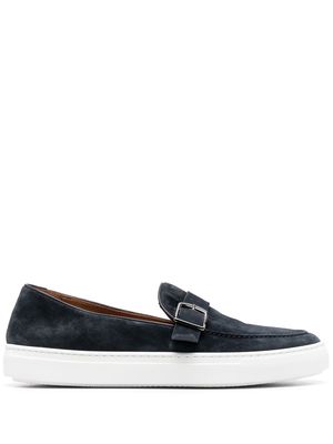 Fratelli Rossetti buckled suede-leather loafers - Blue