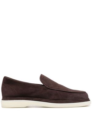 Fratelli Rossetti calf-suede slip-on loafers - Brown