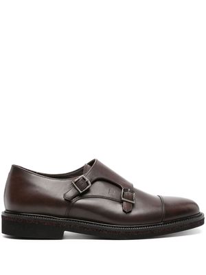 Fratelli Rossetti double-buckle leather monk shoes - Brown