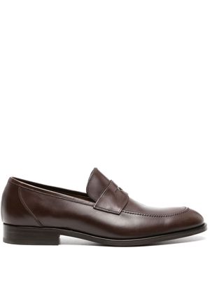 Fratelli Rossetti penny-slot polished leather loafers - Brown