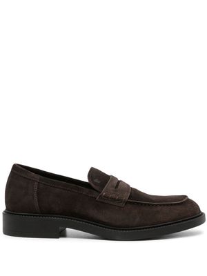 Fratelli Rossetti penny-slot suede loafers - Brown
