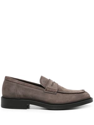 Fratelli Rossetti penny-slot suede loafers - Grey