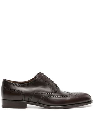 Fratelli Rossetti perforated-detail leather Oxford shoes - Brown