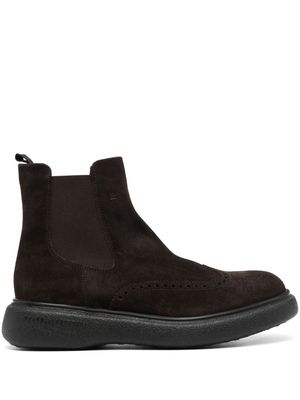 Fratelli Rossetti perforated suede Chelsea boots - Brown