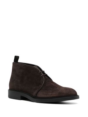 Fratelli Rossetti piped-trim suede lace-up shoes - Brown