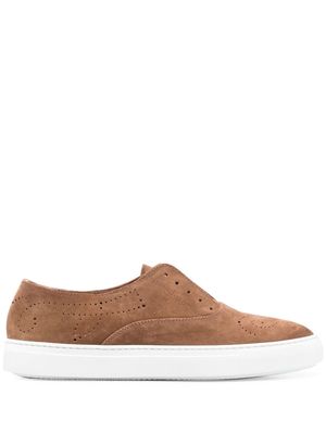 Fratelli Rossetti punch-hole slip-on sneakers - Brown