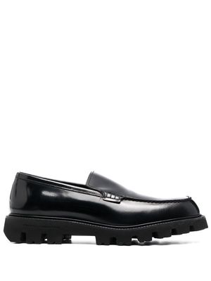 Fratelli Rossetti ridged-sole patent-leather loafers - Black