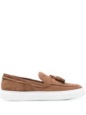 Fratelli Rossetti tassel-detail leather boat shoes - Brown