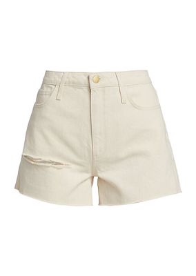 Frayed Cotton Shorts