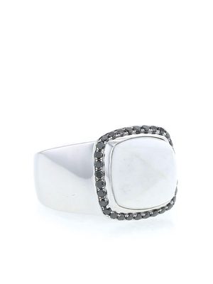 Fred 2000s 18kt white gold Pain de Sucre agate diamond ring - Silver