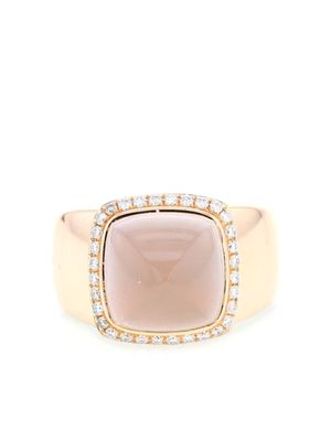 Fred 2010s 18kt rose gold Pain de Sucre quartz diamond ring - Pink