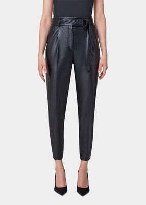 Fred Belted Vegan Leather Pants