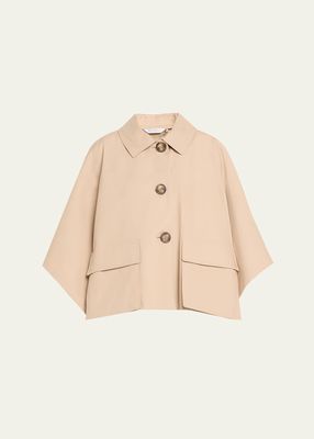 Fred Buttoned Cotton Cape