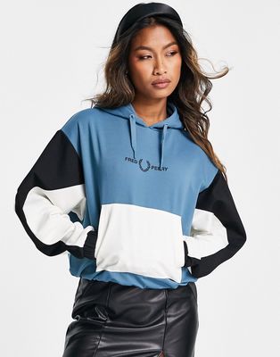Fred Perry color block hoodie in multi - part of a set