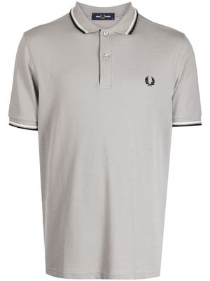 Fred Perry contrast-trim cotton polo shirt - Grey