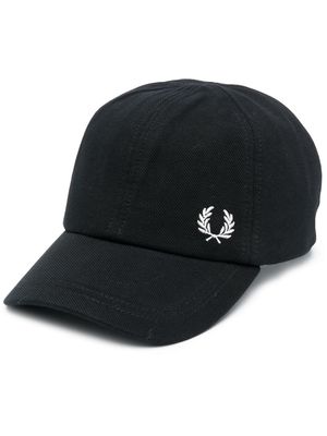 Fred Perry crest-embroidered cap - Black