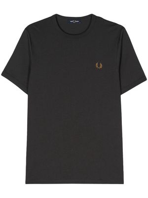 Fred Perry embroidered-logo cotton T-shirt - Grey