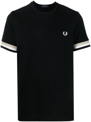 Fred Perry embroidered-logo detail T-shirt - Black