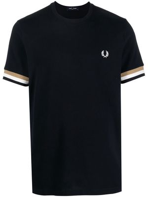 Fred Perry embroidered-logo detail T-shirt - Blue
