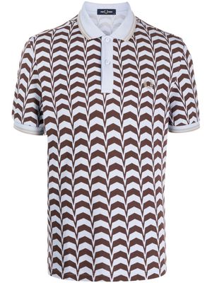 Fred Perry graphic-print polo shirt - Blue