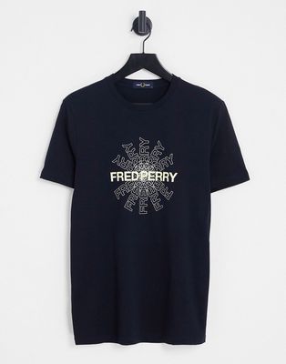 Fred Perry graphic t-shirt in navy