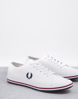 Fred Perry Kingston twill sneakers in white