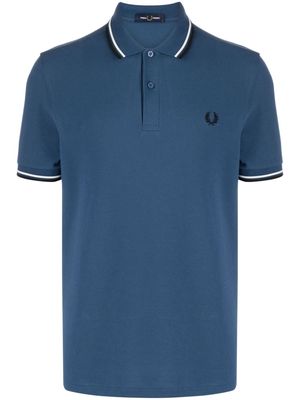 Fred Perry Laurel Wreath-embroidered polo shirt - Blue