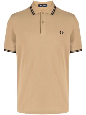 Fred Perry Laurel Wreath-embroidered polo shirt - Brown