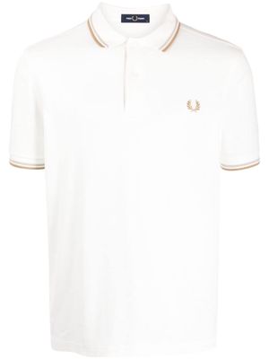 Fred Perry Laurel Wreath-embroidered polo shirt - White