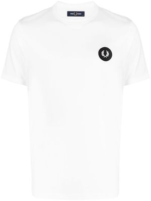 Fred Perry Laurel Wreath-patch cotton T-shirt - White