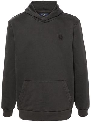 Fred Perry logo-appliqué hoodie - Grey