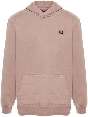 Fred Perry logo-appliqué hoodie - Pink