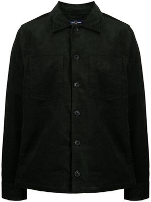Fred Perry logo-embroidered corduroy shirt - Green