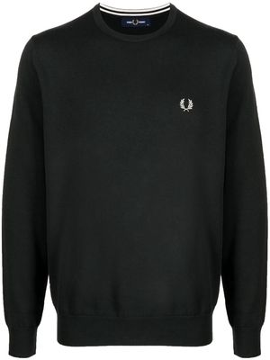 Fred Perry logo-embroidered crew-neck jumper - Green