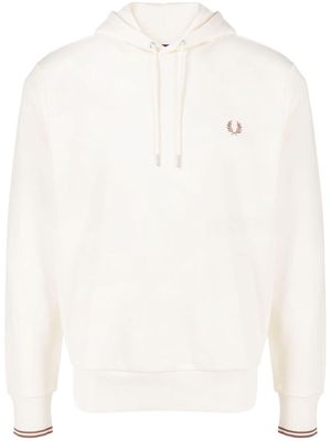 Fred Perry logo-embroidered drawstring hoodie - Yellow