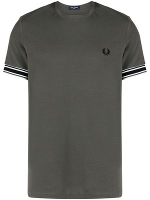 Fred Perry logo-embroidered piqué-weave T-shirt - Green